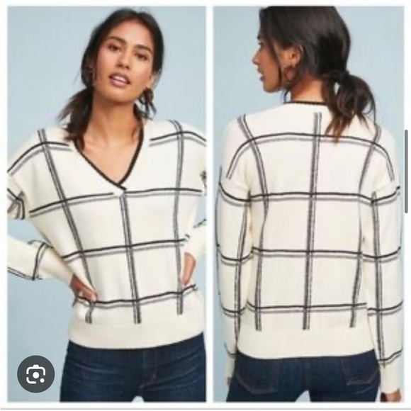 MOTH Anthropologie V-neck Sweater - Picture 2 of 7